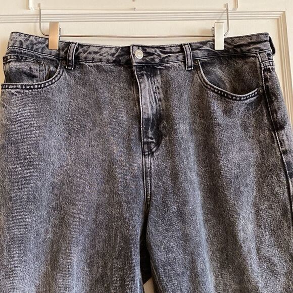 TopShop Black Distressed Mom Jeans Size T36 - Picture 3 of 12